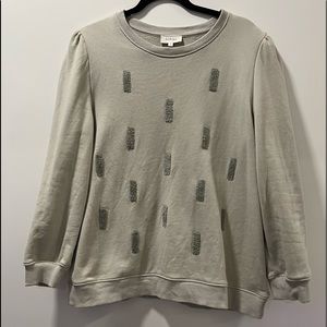 Bohme Embroidered pullover sage Top XL